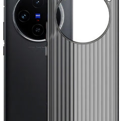 Kapa Matte Wave Grip Back Cover for Vivo X200 5G | Ultra Slim [With Metal Buttons] Frosted Back Case (Grey) - Mobizang