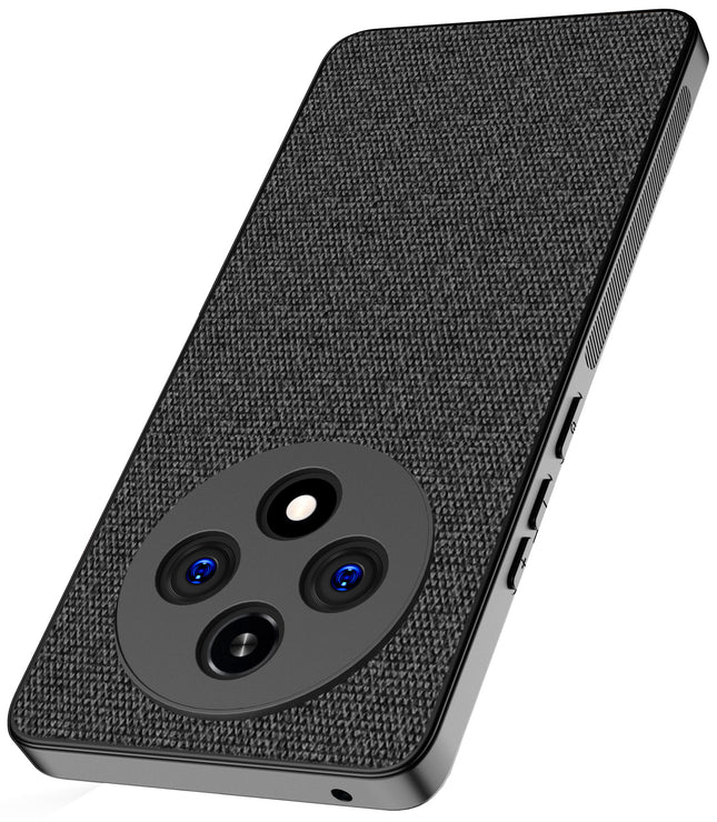 Kapa Soft Full Fabric Protective Back Case Cover for Oppo F27 Pro / Oppo F27 Pro Plus | Shockproof Slim Hard Anti Slip Back Case (Black) - Mobizang