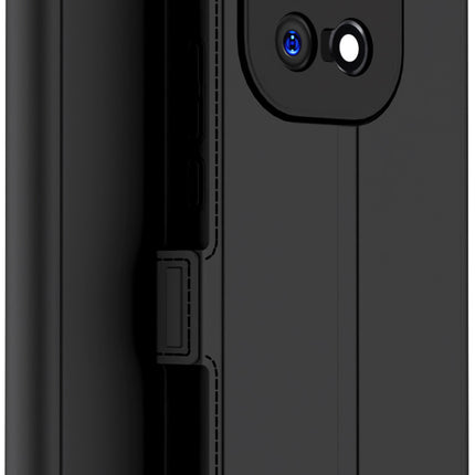 Kapa Noble Slim Magnetic Leather Flip Case Cover for IQOO 15 5G | Card Holder Stand Flip Wallet Case (Black)
