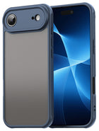 Kapa Shield Frosted Acrylic Back Cover for Apple iPhone 17 Air| Hard Slim Inbuilt Camera Lens Cover Protection Shock Proof Case (Blue Sides)