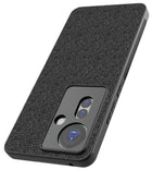 Kapa Soft Full Fabric Protective Back Case Cover for Oppo F25 Pro (5G) | Shockproof Slim Hard Anti Slip Back Case (Black) - Mobizang
