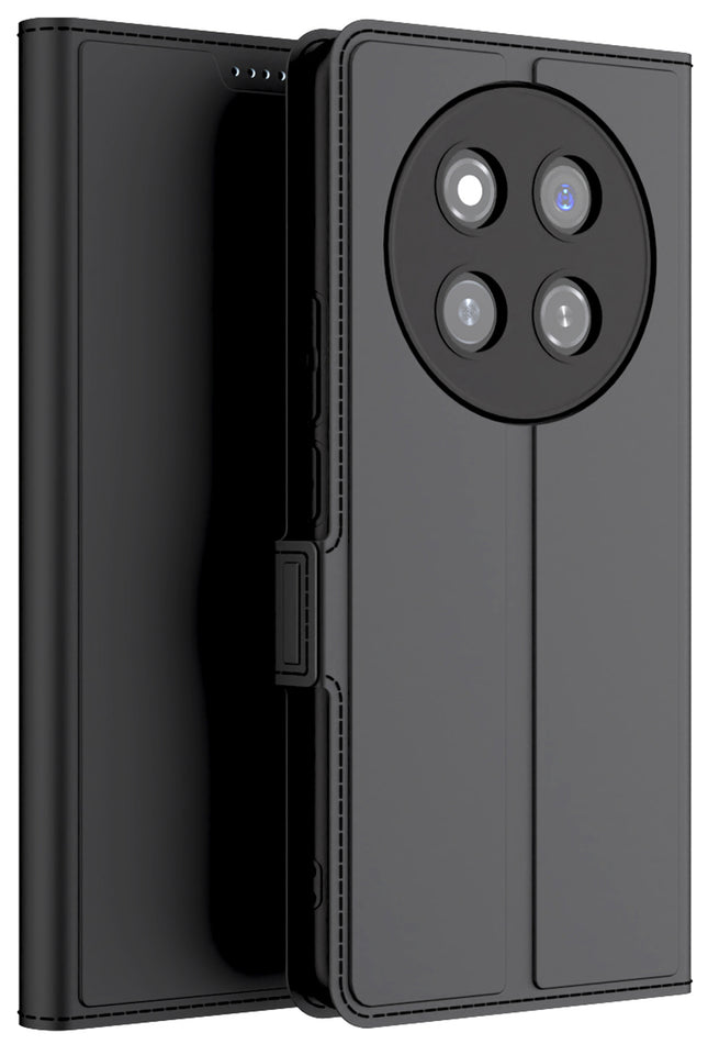 Kapa Noble Slim Magnetic Leather Flip Case Cover for Honor X9C 5G | Card Holder Stand Flip Wallet Case (Black)