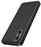 Kapa Tux Leather Back Cover for OnePlus Nord CE 5 | Slim Shockproof Camera Protection Bumper Case (Black)