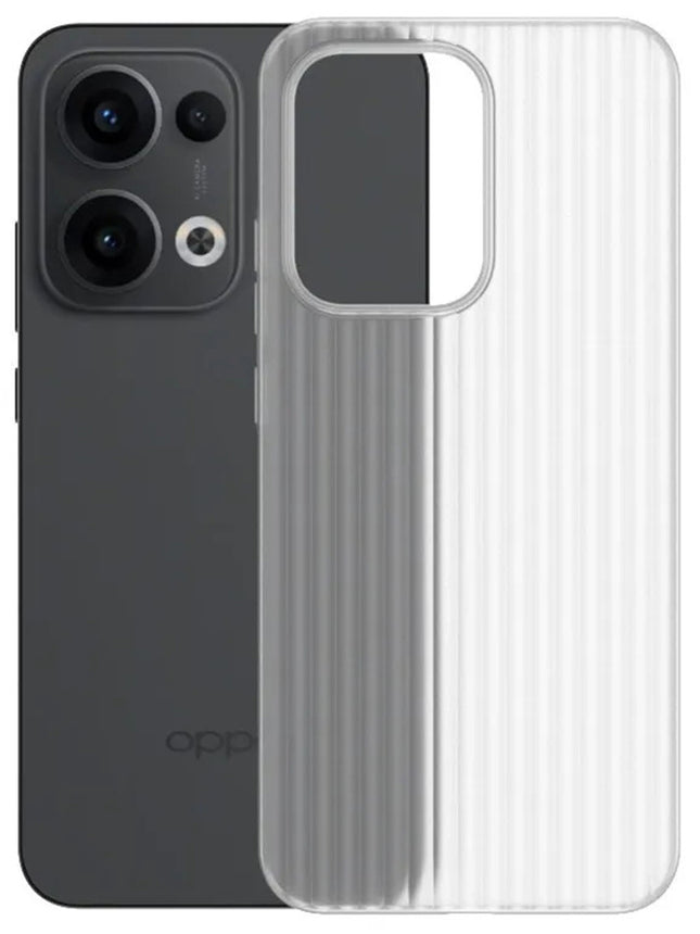 Kapa Matte Wave Grip Back Cover for Oppo Reno 13 5G | Ultra Slim [With Metal Buttons] Frosted Back Case (White)