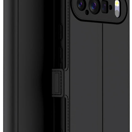 Kapa Noble Slim Magnetic Leather Flip Case Cover for Google Pixel 10 Pro | Card Holder Stand Flip Wallet Case (Black) - Mobizang