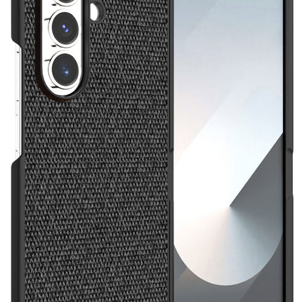 Kapa Soft Full Fabric Protective Back Case Cover for Samsung Galaxy Z Fold 7 | Shockproof Slim Hard Anti Slip Back Case (Black)