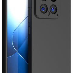 Kapa Matte Protective Lens Flexible Back Cover for Xiaomi 14 (5G) | Slim Silicone with Soft Lining Shockproof Full Body Bumper Case (Black) - Mobizang