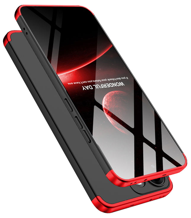 Kapa Double Dip Full 360 Protection Back Case Cover for Oppo Reno 14 Pro 5G (Red,Black)