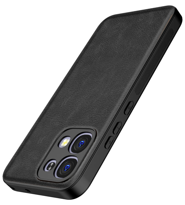 Kapa Tux Leather Back Cover for Oppo F31 5G | Slim Shockproof Camera Protection Bumper Case (Black)