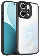 Kapa Hawkeye Clear Slim Tough Back Cover for Oppo Reno 14 Pro 5G | Camera Lens Protector Anti Yellow Shockproof Clear Hybrid Case Cover (Black) - Mobizang