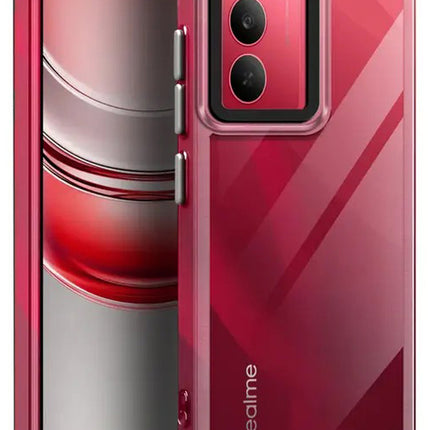 Kapa Warrior Acrylic Clear Back Cover For Realme 14X | Slim Shockproof [Military Grade Protection] Hybrid Bumper Case (Clear Sides) - Mobizang