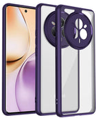Kapa Hawkeye Clear Back Cover for Realme 14 Pro 5G | Camera Lens Protector Shockproof Slim Clear Case Cover (Purple Sides)