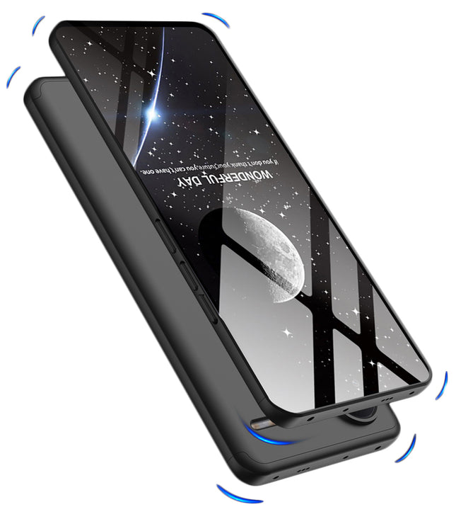 Kapa Double Dip Full 360 Protection Back Case Cover for Redmi Note 13 Pro Plus (5G) (Black)