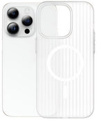Kapa Matte Magnetic Wave Grip Back Cover for Apple iPhone 16 Pro | [MagSafe Compatible] Wireless charging, Slim, Metal Buttons, Frosted Back Case (White)