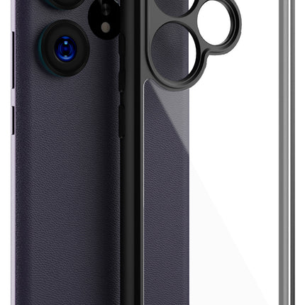 Kapa Hawkeye Clear Back Cover for Realme GT 6 / GT 6T | Camera Lens Protector Shockproof Slim Clear Case Cover (Black)