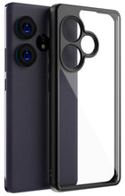 Kapa Hawkeye Clear Back Cover for Realme GT 6 / GT 6T | Camera Lens Protector Shockproof Slim Clear Case Cover (Black)