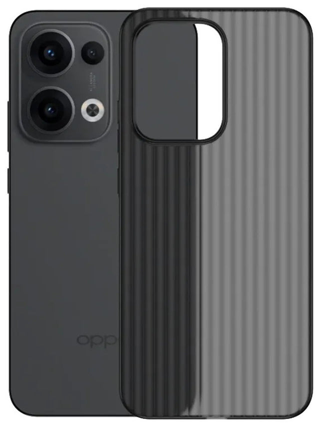 Kapa Matte Wave Grip Back Cover for Oppo Reno 13 5G | Ultra Slim [With Metal Buttons] Frosted Back Case (Grey)