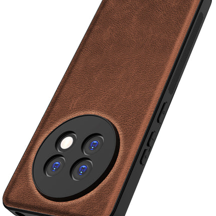 Kapa Tux Leather Back Cover for Realme 13 PRO / 13 PRO PLUS | Slim Shockproof Camera Protection Bumper Case (Brown) - Mobizang