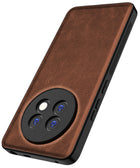 Kapa Tux Leather Back Cover for Realme 13 PRO / 13 PRO PLUS | Slim Shockproof Camera Protection Bumper Case (Brown) - Mobizang