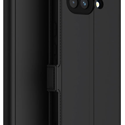 Kapa Noble Slim Magnetic Leather Flip Case Cover for Google Pixel 9A | Card Holder Stand Flip Wallet Case (Black) - Mobizang