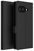 Kapa Noble Slim Magnetic Leather Flip Case Cover for Google Pixel 9A | Card Holder Stand Flip Wallet Case (Black) - Mobizang