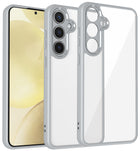Kapa Hawkeye Clear Back Cover for Samsung Galaxy S25 | Camera Lens Protector Shockproof Slim Clear Case Cover (Grey Sides)