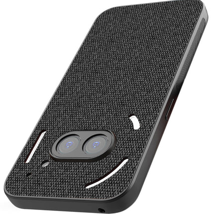 Kapa Soft Full Fabric Protective Back Case Cover for Nothing Phone 2A | Shockproof Slim Hard Anti Slip Back Case (Black)