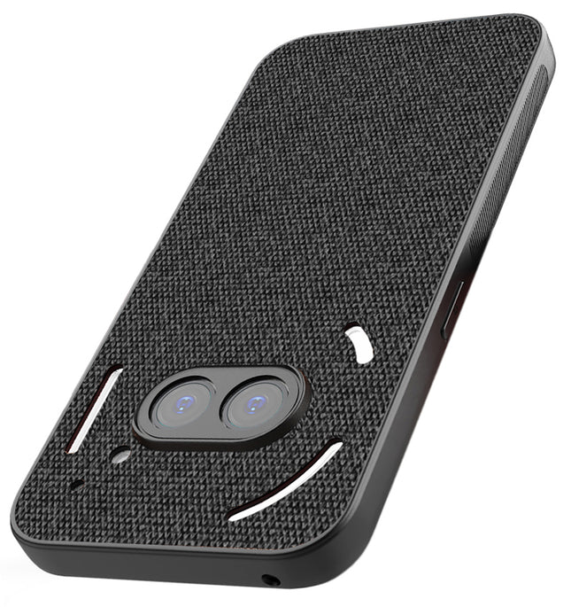Kapa Soft Full Fabric Protective Back Case Cover for Nothing Phone 2A | Shockproof Slim Hard Anti Slip Back Case (Black)