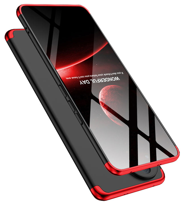 Kapa Double Dip Full 360 Protection Back Case Cover for Vivo T4R / V50 / V50E 5G (Red,Black)