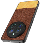 Kapa Soft Fabric & Leather Hybrid Protective Back Cover for Realme 12 Pro / 12 Pro Plus | Shockproof Slim Hard Anti Slip Back Case (Brown)