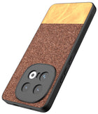 Kapa Soft Fabric & Leather Hybrid Protective Back Cover for Iqoo 13 (5G) | Shockproof Slim Hard Anti Slip Back Case (Brown)