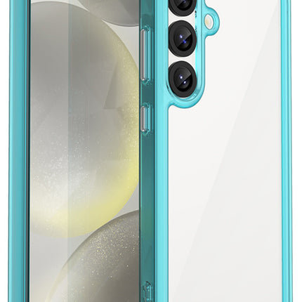 Kapa Unicorn Acrylic Clear Back Cover For Samsung Galaxy S25 Plus | Slim Shockproof [Military Grade Protection] Hybrid Bumper Case (Blue Sides)