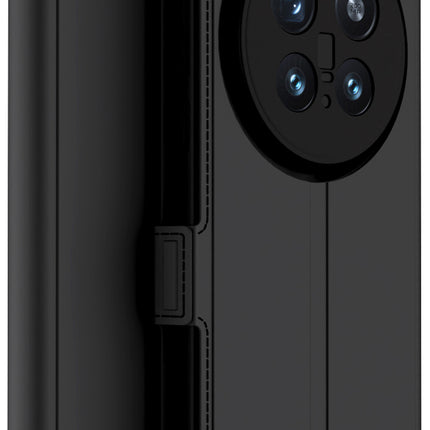 Kapa Noble Slim Magnetic Leather Flip Case Cover for Vivo X300 Pro 5G | Card Holder Stand Flip Wallet Case (Black)