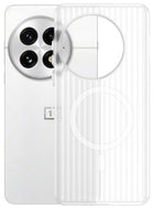 Kapa Matte Magnetic Wave Grip Back Cover for OnePlus 13 | [MagSafe Compatible] Wireless charging, Slim, Metal Buttons, Frosted Back Case (White)