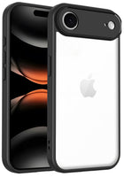 Kapa Hawkeye Clear Slim Tough Back Cover for Apple iPhone 17 Air | Camera Lens Protector Anti Yellow Shockproof Clear Hybrid Case Cover (Black)