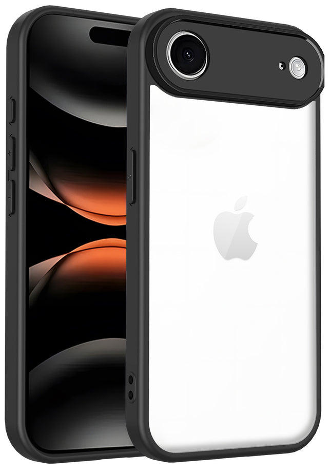 Kapa Hawkeye Clear Slim Tough Back Cover for Apple iPhone 17 Air | Camera Lens Protector Anti Yellow Shockproof Clear Hybrid Case Cover (Black)