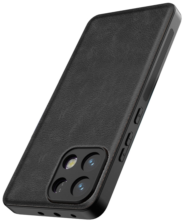 Kapa Tux Leather Back Cover for Oppo K13 5G | Slim Shockproof Camera Protection Bumper Case (Black)