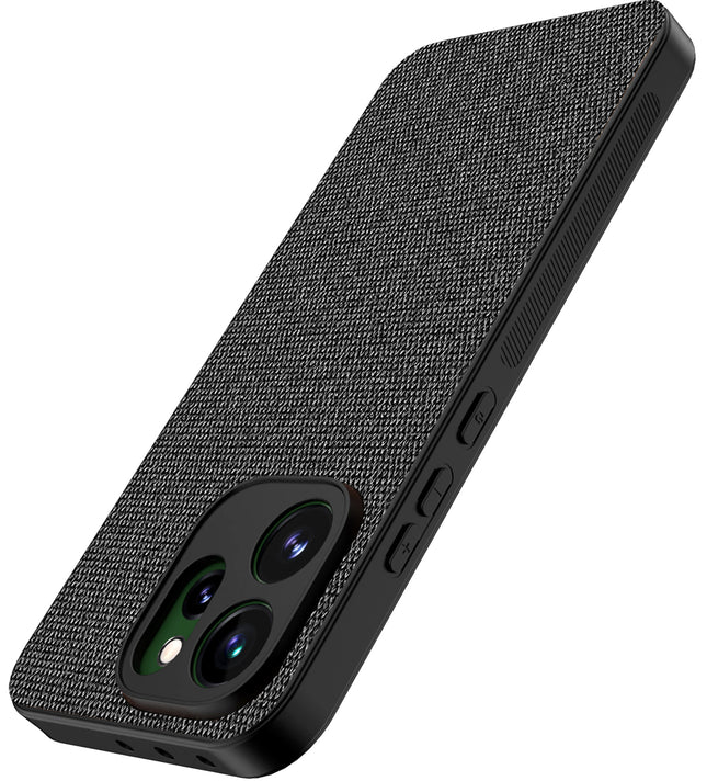 Kapa Soft Full Fabric Protective Back Case Cover for Oppo Reno 15 Pro 5G | Shockproof Slim Hard Anti Slip Back Case (Black) - Mobizang