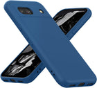Kapa Matte Protective Lens Flexible Back Cover for Google Pixel 8A | Slim Silicone with Soft Lining Shockproof Full Body Bumper Case (Blue)