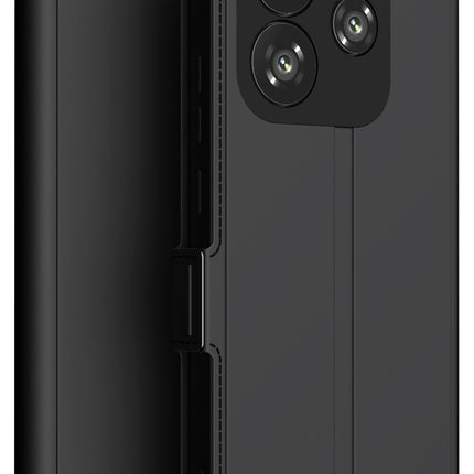 Kapa Noble Slim Magnetic Leather Flip Case Cover for Redmi Note 14 (5G) | Card Holder Stand Flip Wallet Case (Black) - Mobizang