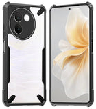 Kapa Bull Clear Back Cover for Vivo V30E (5G) | [Military Grade Protection] Shock Proof Slim Hybrid Bumper Case (Black)