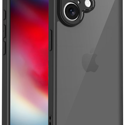 Kapa Smoked Hawkeye Matte Slim Tough Back Cover for Apple iPhone 17 | Camera Lens Protector Anti Yellow Shockproof Matte Hybrid Case Cover (Smoked Black)