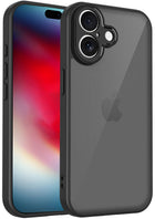 Kapa Smoked Hawkeye Matte Slim Tough Back Cover for Apple iPhone 17 | Camera Lens Protector Anti Yellow Shockproof Matte Hybrid Case Cover (Smoked Black)