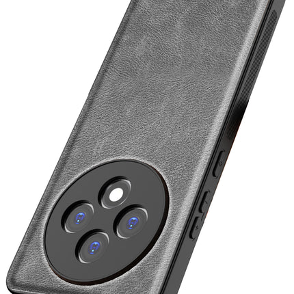 Kapa Tux Leather Back Cover for Oppo F27 (5G) | Slim Shockproof Camera Protection Bumper Case (Grey)