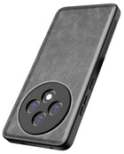Kapa Tux Leather Back Cover for Oppo F27 (5G) | Slim Shockproof Camera Protection Bumper Case (Grey)