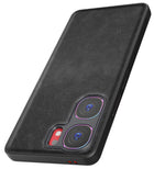 Kapa Tux Leather Back Cover for IQOO Neo 9 Pro | Slim Shockproof Camera Protection Bumper Case (Black)