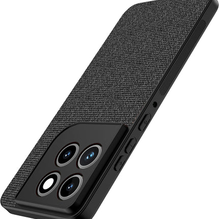Kapa Soft Full Fabric Protective Back Case Cover for Moto Edge 70 | Shockproof Slim Hard Anti Slip Back Case (Black)
