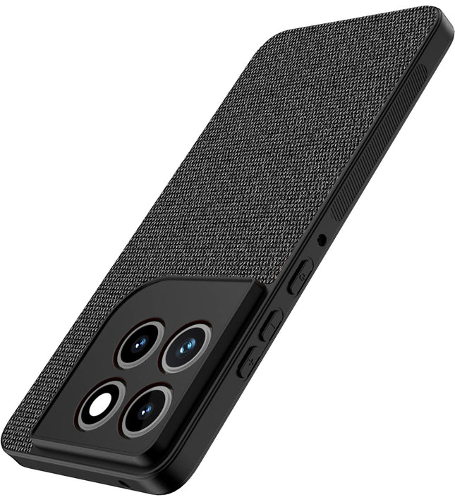 Kapa Soft Full Fabric Protective Back Case Cover for Moto Edge 70 | Shockproof Slim Hard Anti Slip Back Case (Black)