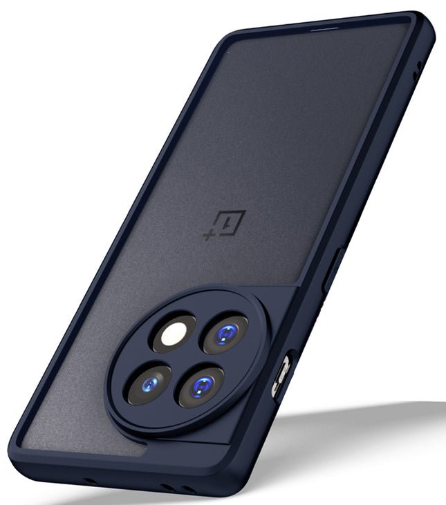 Kapa Hawkeye Clear Back Cover for OnePlus 11R | Camera Lens Protector Shockproof Slim Clear Case Cover (Blue Sides) - Mobizang