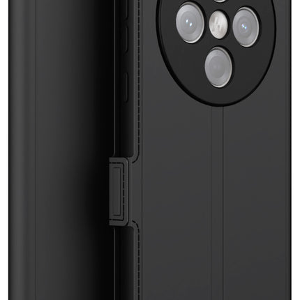 Kapa Noble Slim Magnetic Leather Flip Case Cover for Oppo Find X8 | Card Holder Stand Flip Wallet Case (Black) - Mobizang